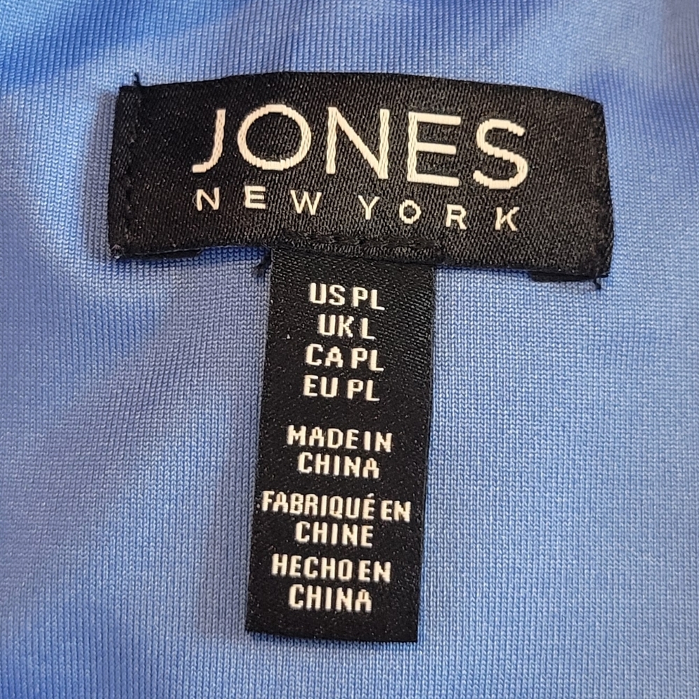 Jones New York Blue Long Sleeve Button Up Shirt Size LP - Picture 7 of 9